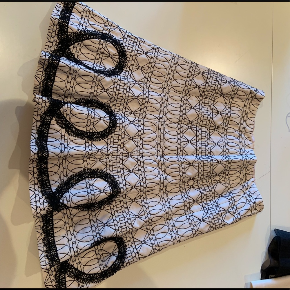 Nanette Lepore patterned black skirt